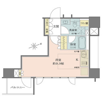 パークリュクス虎ノ門の間取図