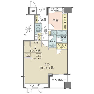 ファミール日本橋グランスイートプラザの間取図