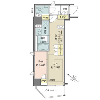 クリオラベルヴィ日本橋浜町の間取図