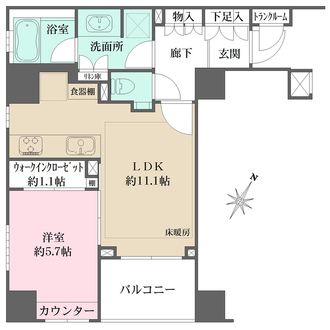 ザ・パークハウス日本橋蛎殻町の間取図