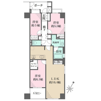 ファミール日本橋ブルー・クレールの間取図