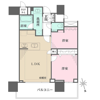 パークシティ中央湊ザタワーの間取図