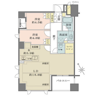 プラウド東京八丁堀の間取図