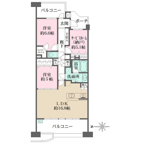 グランフォーレ戸塚ヒルブリーズリッジ２の間取図