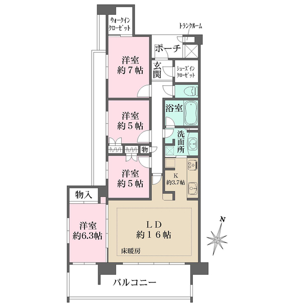 プライズ・ヒル5番館の間取図