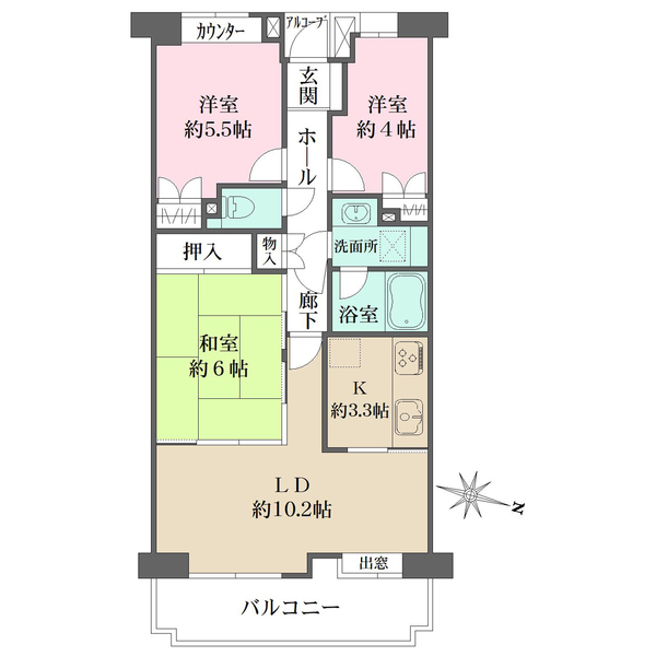 プラザクレスト横浜上永谷の間取図