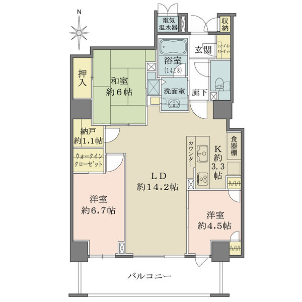 ニューシティ東戸塚タワーズシティ「ル・パルクシエル」の間取図