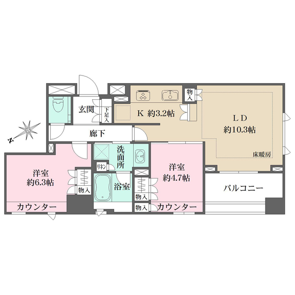 ブランズ戸塚の間取図