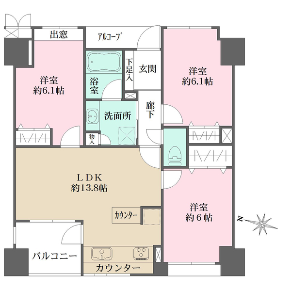 サーパス茅ヶ崎駅前の間取図