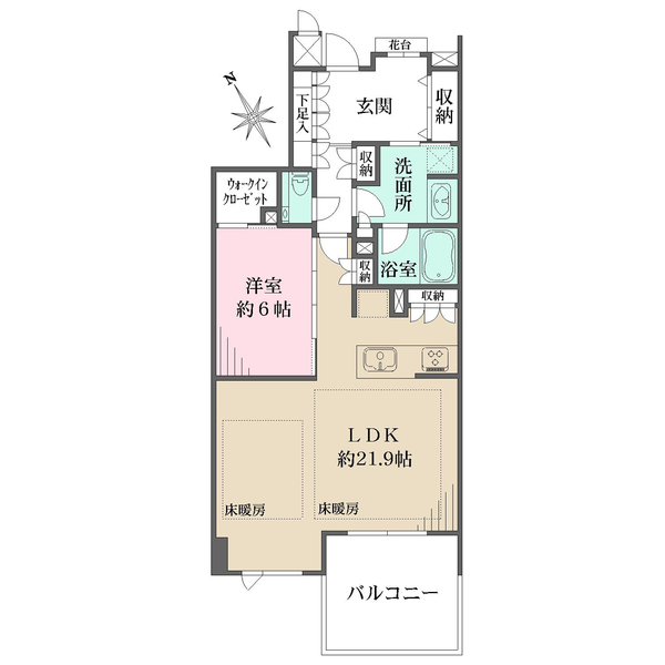 クリオ鵠沼海岸グランロワの間取図