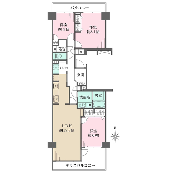 ニューシティ東戸塚クレール丘の街の間取図