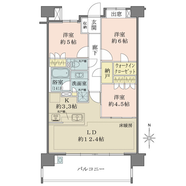 ライオンズ一条レジデンス湘南C-Xの間取図