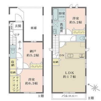 2号棟の間取図