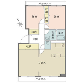 若宮ハイツの間取図