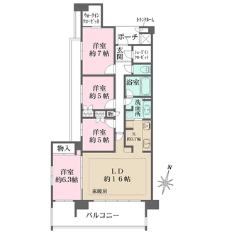 プライズ・ヒル5番館の間取図