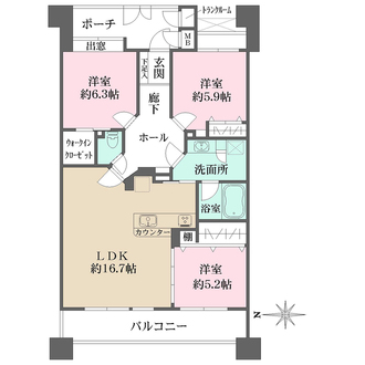 ダイアパレスワンダースケープの間取図