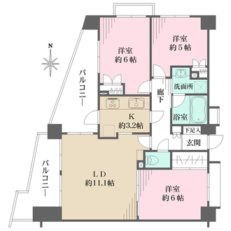 藤和ハイタウン本郷台wonderhillsの間取図