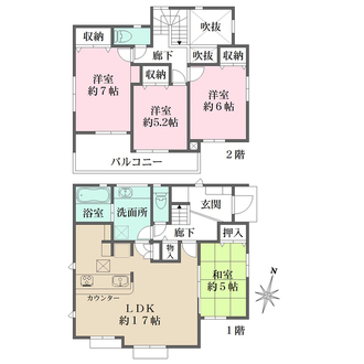 1号棟の間取図