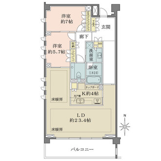 パークハウス鎌倉雪ノ下の間取図