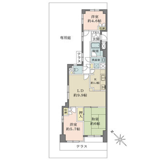 藤和上永谷ハイタウンの間取図
