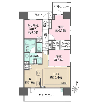 ランカ湘南台の間取図