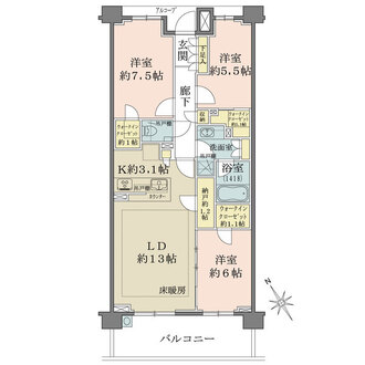ザ・パークハウス東戸塚レジデンスの間取図