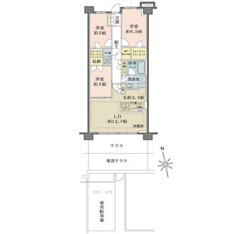ザ・パークハウスオイコス鎌倉大船の間取図