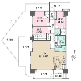 サウスアリーナ鎌倉大船の間取図