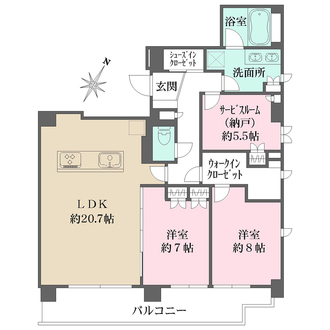 クリオ鵠沼海岸の間取図