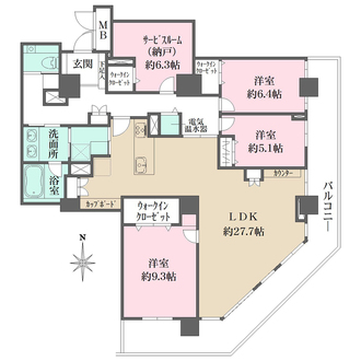 ニューシティ東戸塚タワーズシティファーストの間取図