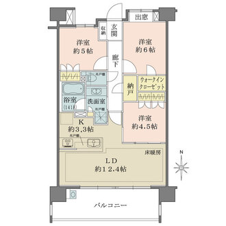 ライオンズ一条レジデンス湘南C-Xの間取図