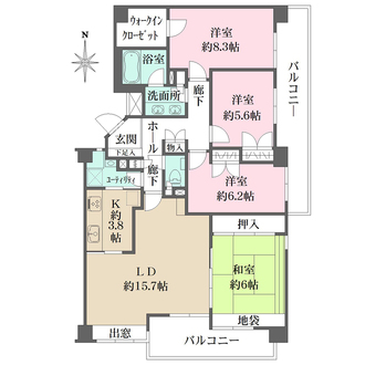 ステージ山手台サウス一番館の間取図
