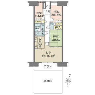 藤和ハイタウン湘南茅ヶ崎の間取図