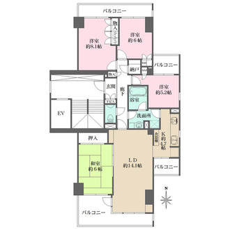 ニューシティ東戸塚パークハウス丘の街の間取図
