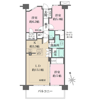 ザ・パークハウスオイコス鎌倉大船の間取図