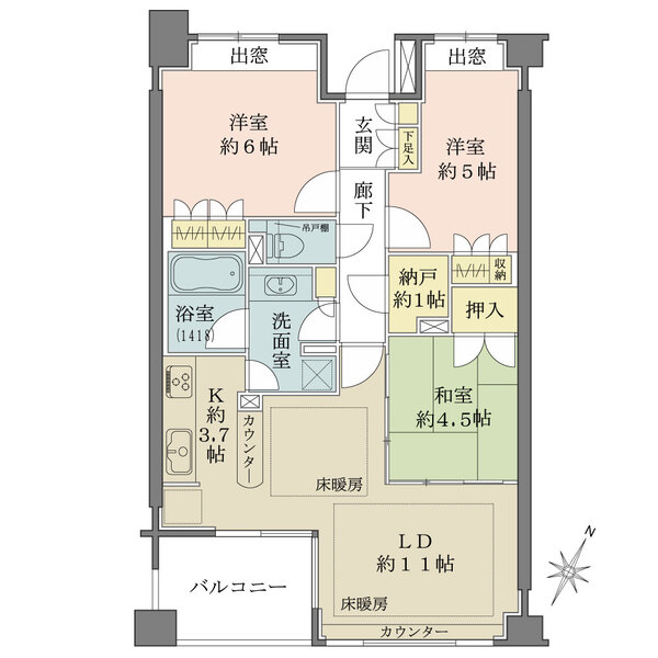 パークハウス杉並和田一丁目の間取図
