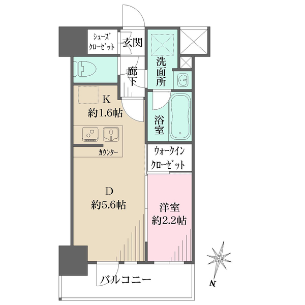メイクス新中野アジールコートの間取図