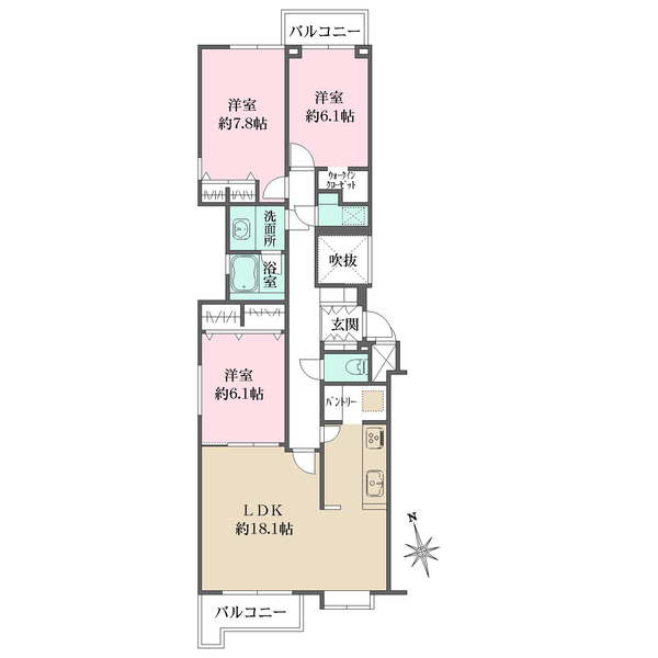 グランドメゾン北新宿の間取図
