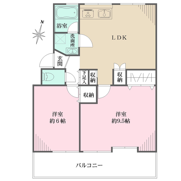 マック東中野コートの間取図