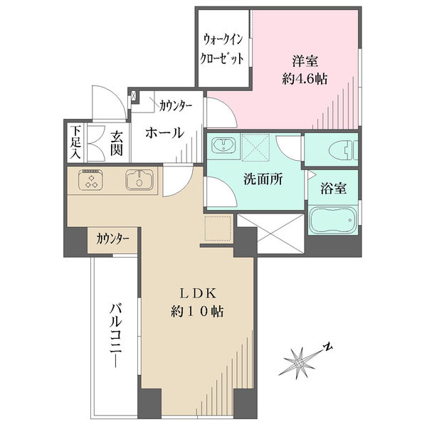 東中野マンションの間取図