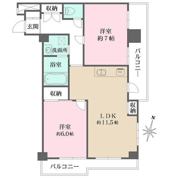 新宿セントビラ永谷の間取図