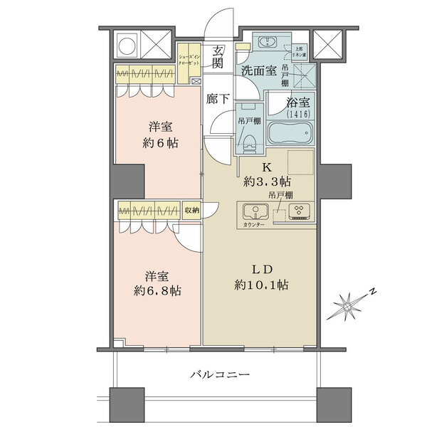 ザ・パークハウス西新宿タワー60の間取図