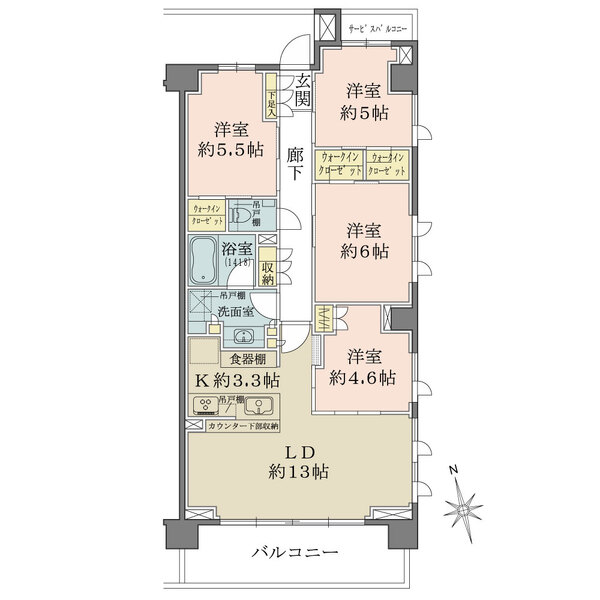 グランリビオ浜田山の間取図