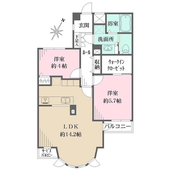 サンウッド杉並和田フラッツの間取図