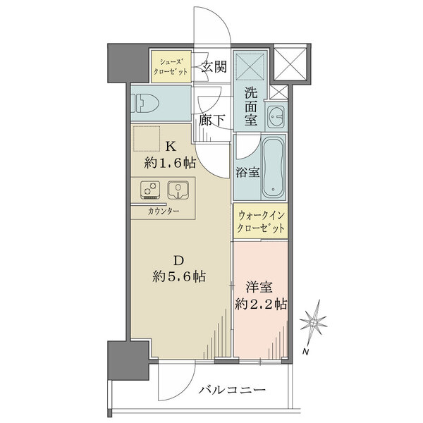メイクス新中野アジールコートの間取図