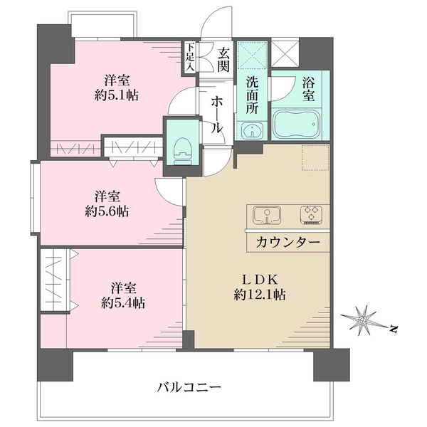 パーセル中野弥生町の間取図