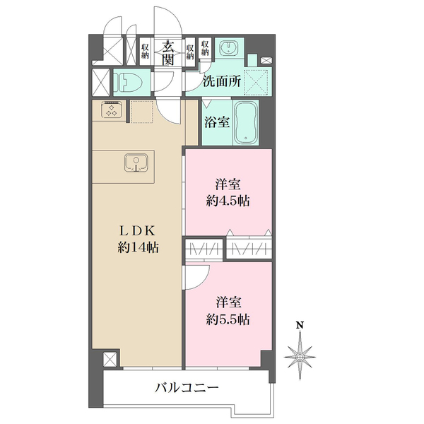 シャンボール南中野の間取図