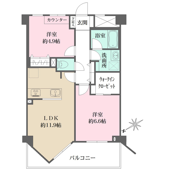 ライオンズガーデン幡ヶ谷の間取図