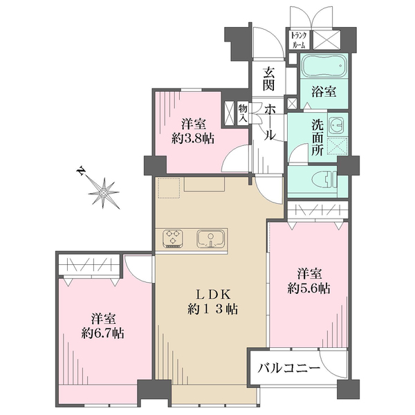 グランドメゾン幡ヶ谷の間取図