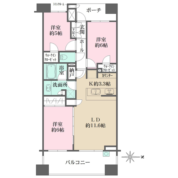 Brillia品川中延の間取図